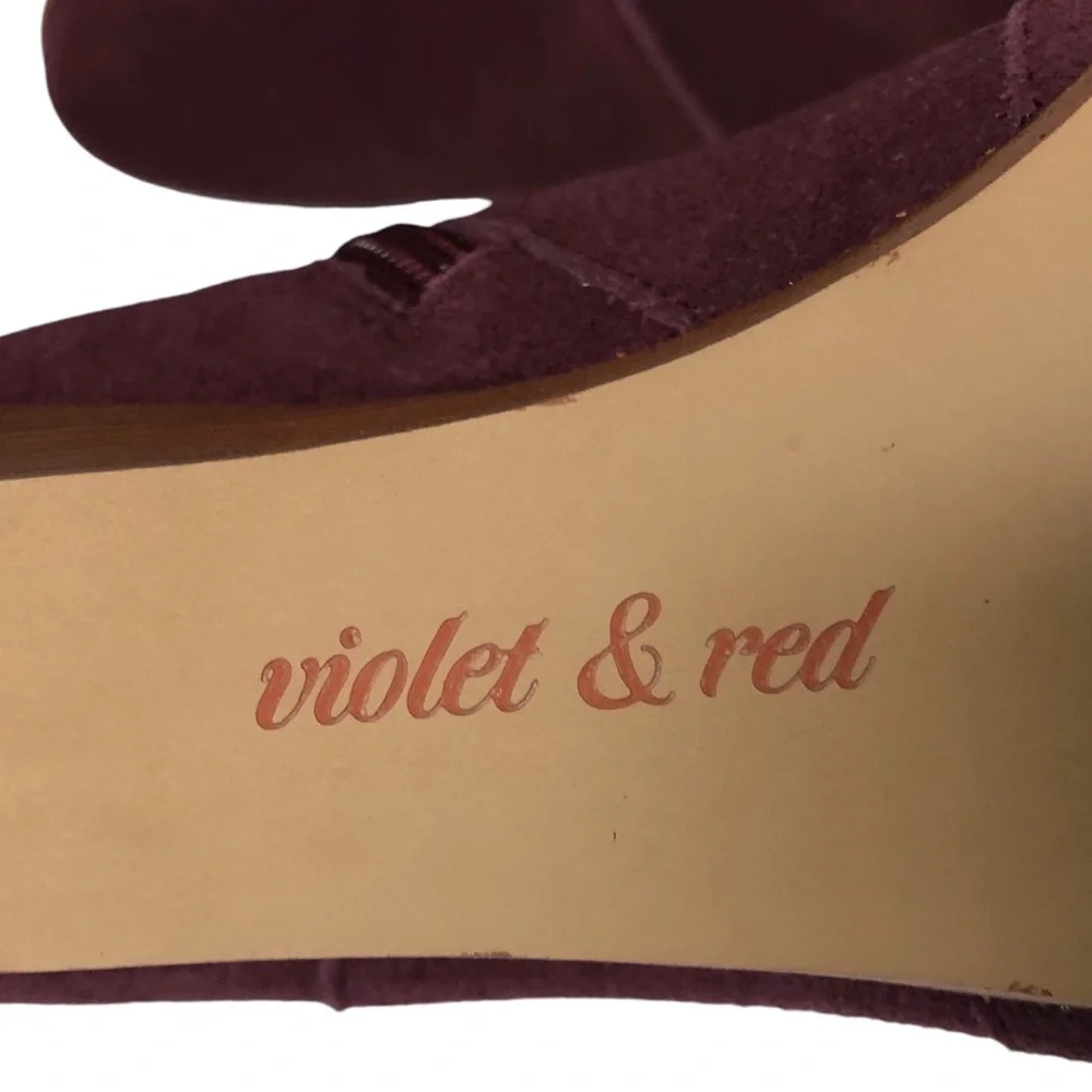 Wedge Boots | Genuine Leather | Burgundy